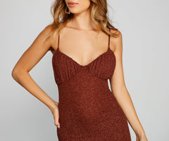 Camille Glitter Knit Mermaid Dress Oshnow