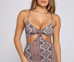 Carefree Bohemian Chic Cutout Maxi Dress Oshnow