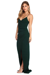 Caris Formal Sleeveless Wrap Dress Oshnow