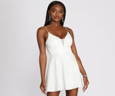 Carmela Metallic Shine Party Dress Oshnow