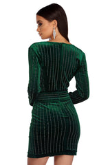 Cassie Velvet Wrap Dress Oshnow