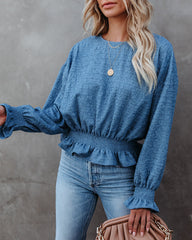 Castle Textured Billowed Blouse Oshnow