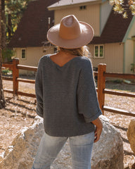 Chalet Slouchy Dolman Knit Sweater - Navy Oshnow