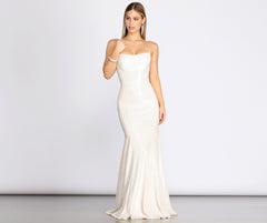 Char Formal Lattice Glitter Dress Oshnow