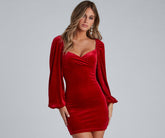 Chic Glamour Velvet Mini Dress Oshnow