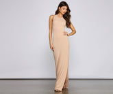 Chic High-Slit Basic Maxi Dress Oshnow