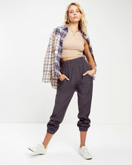 Chill Out Days Pocketed Jogger Pants - Charcoal