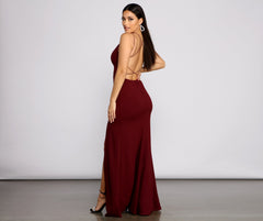 Chloe Lace-Up Back Formal Dress Oshnow