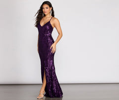 Chrissy Formal Sequin Mermaid Dress Oshnow