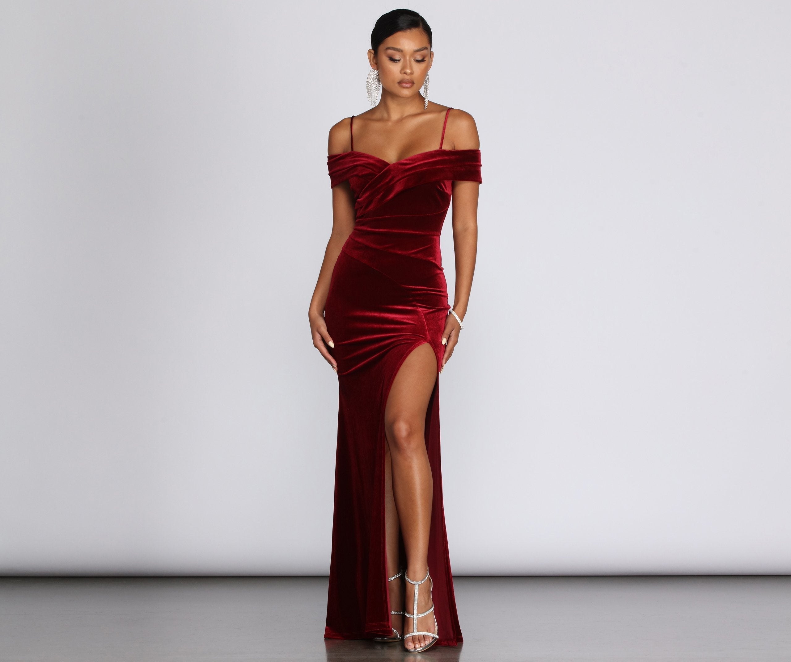 Christiana Velvet Formal Dress Oshnow