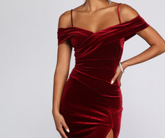 Christiana Velvet Formal Dress Oshnow