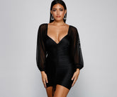 Cinched And Chic Ruched Mini Dress Oshnow