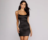 Club Cuts Satin Mini Dress Oshnow