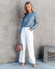 Coco High Waisted Pants - White