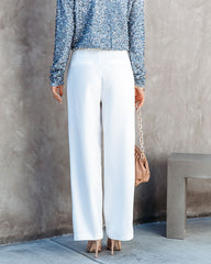 Coco High Waisted Pants - White