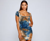 Cool Girl Vibes Tie-Dye Mini Dress Oshnow