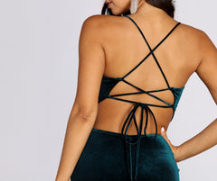 Cordelia Velvet Evening Gown Oshnow