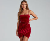 Crushing On Velvet Wrap Mini Dress Oshnow