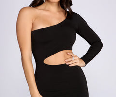 Cut Out For This One Shoulder Mini Dress Oshnow