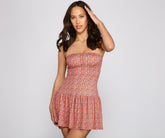 Cute And Flirty Ditsy Floral Skater Dress Oshnow