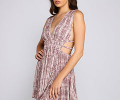 Cutout Cutie Gauze Skater Dress Oshnow