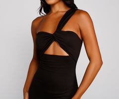 Cutout The Drama One Shoulder Bodycon Oshnow