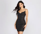 Dancing Diva Glitter Knit Mini Dress Oshnow