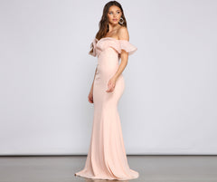 Daphne Formal Ruffled Mermaid Dress Oshnow