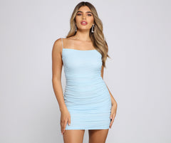 Daring Beauty Ruched Mini Dress Oshnow