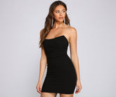 Date Night Strapless Crepe Dress Oshnow