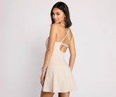 Dazzle and Glow Glitter and Rhinestone Sweetheart Dress Oshnow