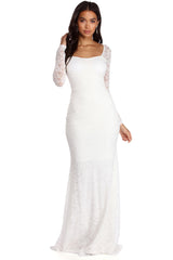 Delilah Illusion Lace Formal Dress Oshnow