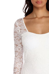 Delilah Illusion Lace Formal Dress Oshnow