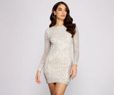 Diamond Girl Sequin Mini Dress Oshnow