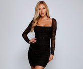 Diedre Formal Glitter Ruched Bodycon Oshnow
