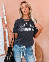 Distressed Cotton Wild At Heart Tee Oshnow