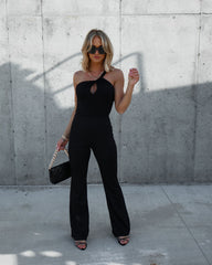 Dory One Shoulder Bodysuit - Black Oshnow