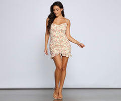 Dreamy And Chic Floral Mini Dress Oshnow