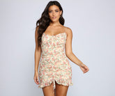Dreamy And Chic Floral Mini Dress Oshnow