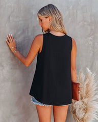 Dressed To Impress Sleeveless Blouse - Black Oshnow