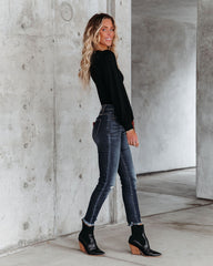 Dressed To The Nines Knit Bodysuit - Black Oshnow