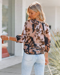Duffy Cotton Floral Button Down Top Oshnow