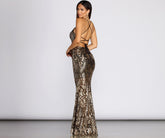 Dulce Sequin Lace Up Formal Gown Oshnow