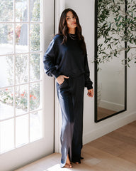 Fletcher Pocketed Split Hem Pants - Navy