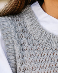 Eastern Time Contrast Puff Sleeve Sweater Top Oshnow