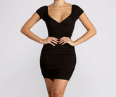 Easy Does It Puff Sleeve Ruched Mini Dress Oshnow