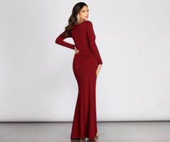 Eden Crepe Mermaid Dress Oshnow