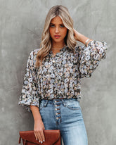 Edgewater Floral Billowed Blouse Oshnow
