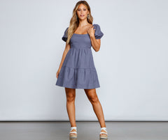 Effortless And Pretty A-Line Mini Dress Oshnow