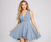 Effortless Beauty Chiffon Skater Dress Oshnow